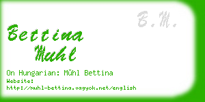 bettina muhl business card